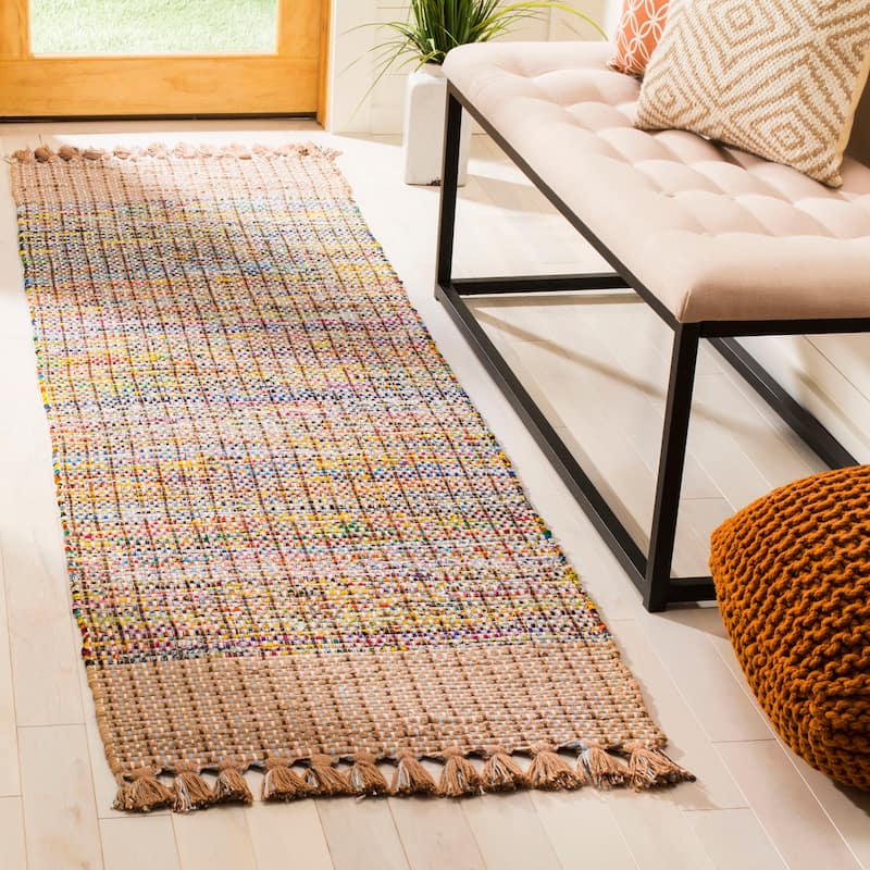 SAFAVIEH Handmade Flatweave Montauk Bylgja Casual Cotton Rug