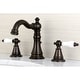 preview thumbnail 16 of 26, English Classic Widespread Bathroom Faucet Oil Rubbed Bronze