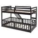preview thumbnail 23 of 46, Modren Twin Over Twin Bunk Bed With Convertible Slide and Ladder,Solid Construction