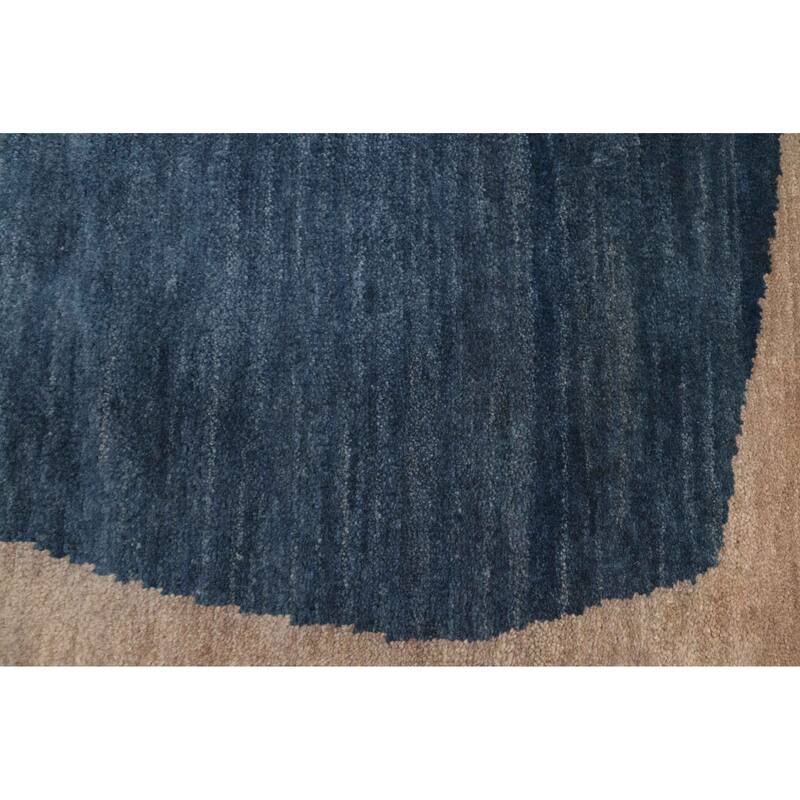 ECARPETGALLERY Hand-knotted Pak Finest Gabbeh Dark Blue Wool Rug - 4'11 x 6'10