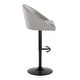 preview thumbnail 41 of 84, Porch & Den Livesey High Back Adjustable Bar Stool with Rounded T Footrest (Set of 2)