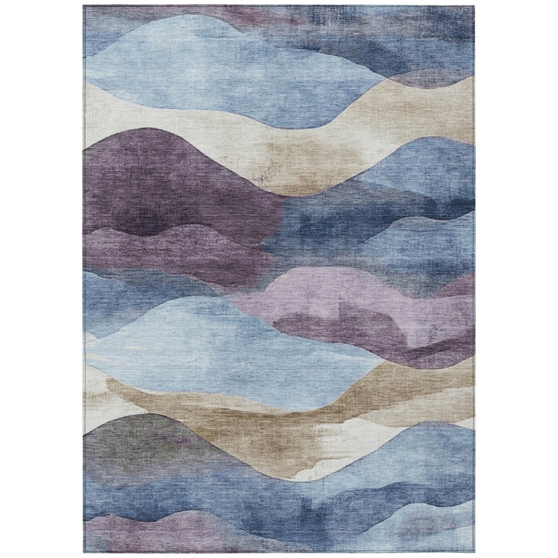 HomeRoots Abstract Transitional Rectangle Outdoor Rug