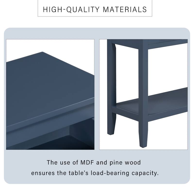 Contemporary 3-Drawer Console Table with 1 Shelf