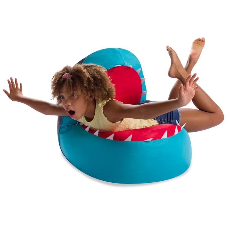 Shark Filled Bean Bag Chair or Cover Only for Toddlers and Kids, Large 30"