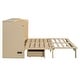preview thumbnail 10 of 8, Wood Murphy Bed with Large Drawer and Charging Station, Foldable Cabinet Wall Chest Bed with Rattan Finish, Wood Slats Support