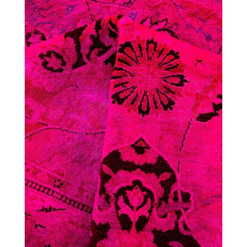 Contemporary Overdyed Wool Hand Knotted Area Rug - 6' 3" x 9' 0"