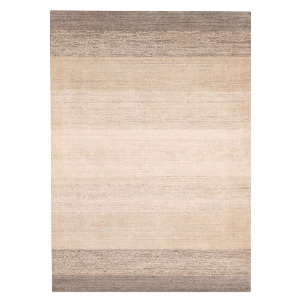 ECARPETGALLERY Hand Loomed Kashkuli Gabbeh Light Grey Wool Rug - 5'3 x 7'3