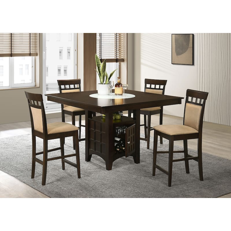 Gabriel Cappuccino Square Counter Height Dining Set - 5-Piece