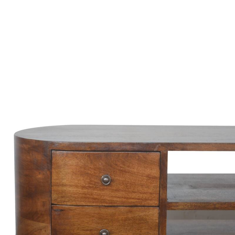 Modern TV Stand with Wood Feet, Entertainment Center with Large Storage Drawers