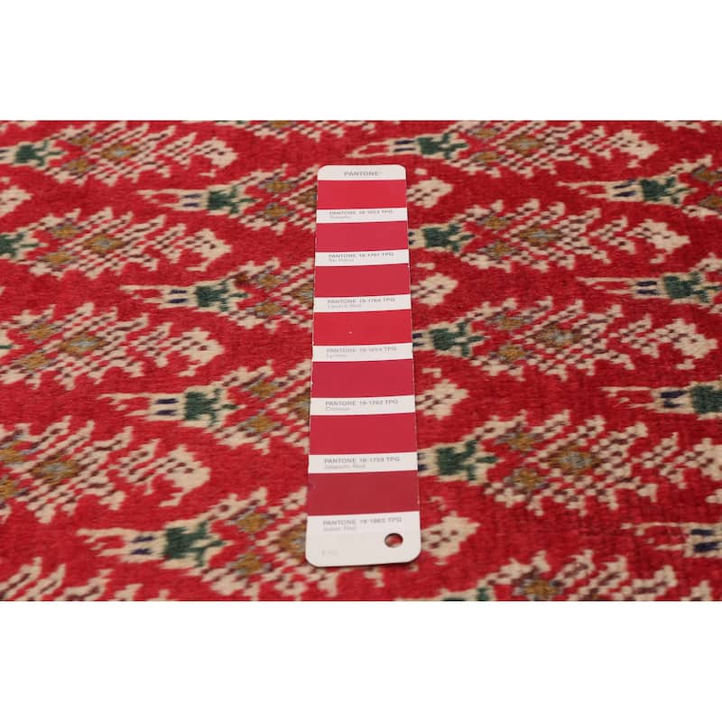 ECARPETGALLERY Hand-knotted Andelz Red Wool Rug - 2'6 x 9'10