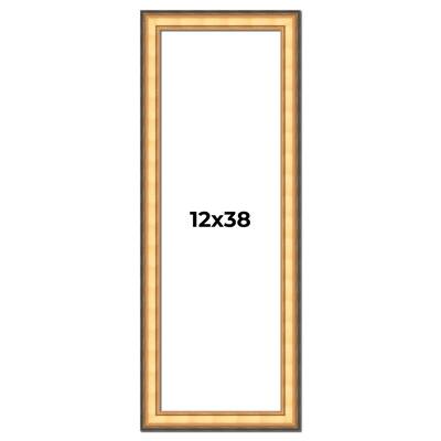 12x38 Frame Gold Plein Aire Solid Wood Picture Frame Width 2 Inches |