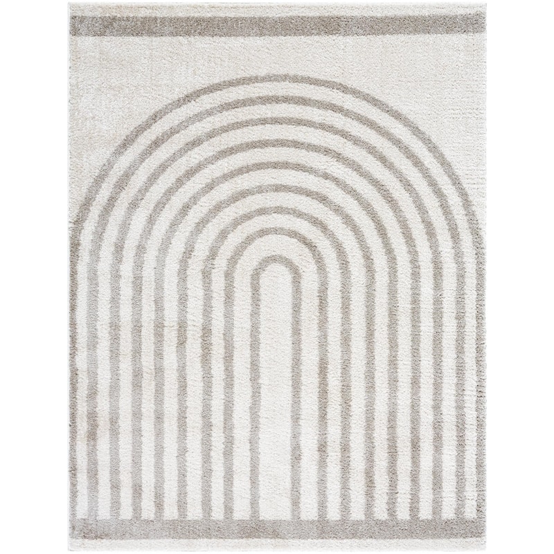 Livabliss Fossay Shag Modern & Contemporary Stripe Washable Area Rug