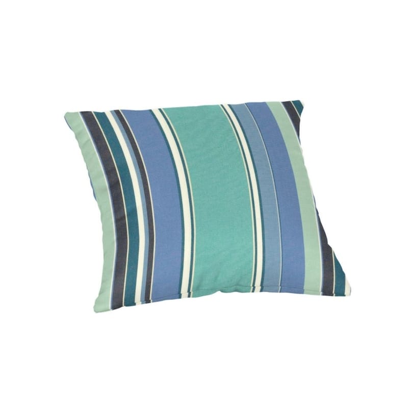Sunbrella 20 inch Square Stripe Outdoor Throw Pillow - Dolce Oasis