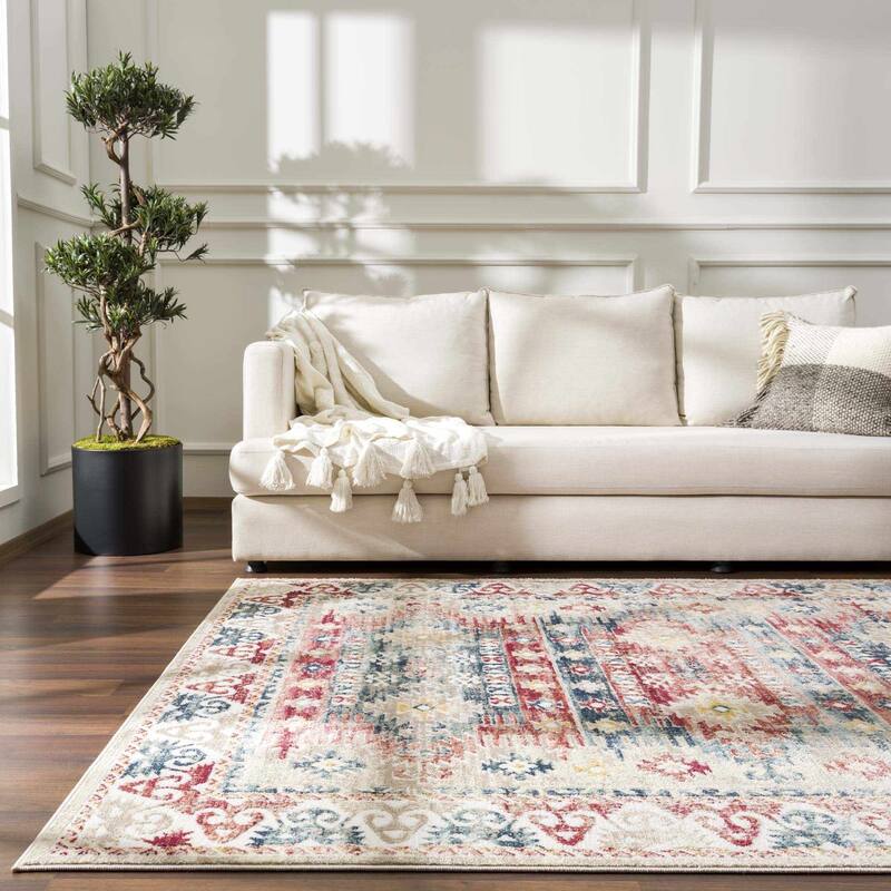 Brend Traditional Oriental Medallion Area Rug