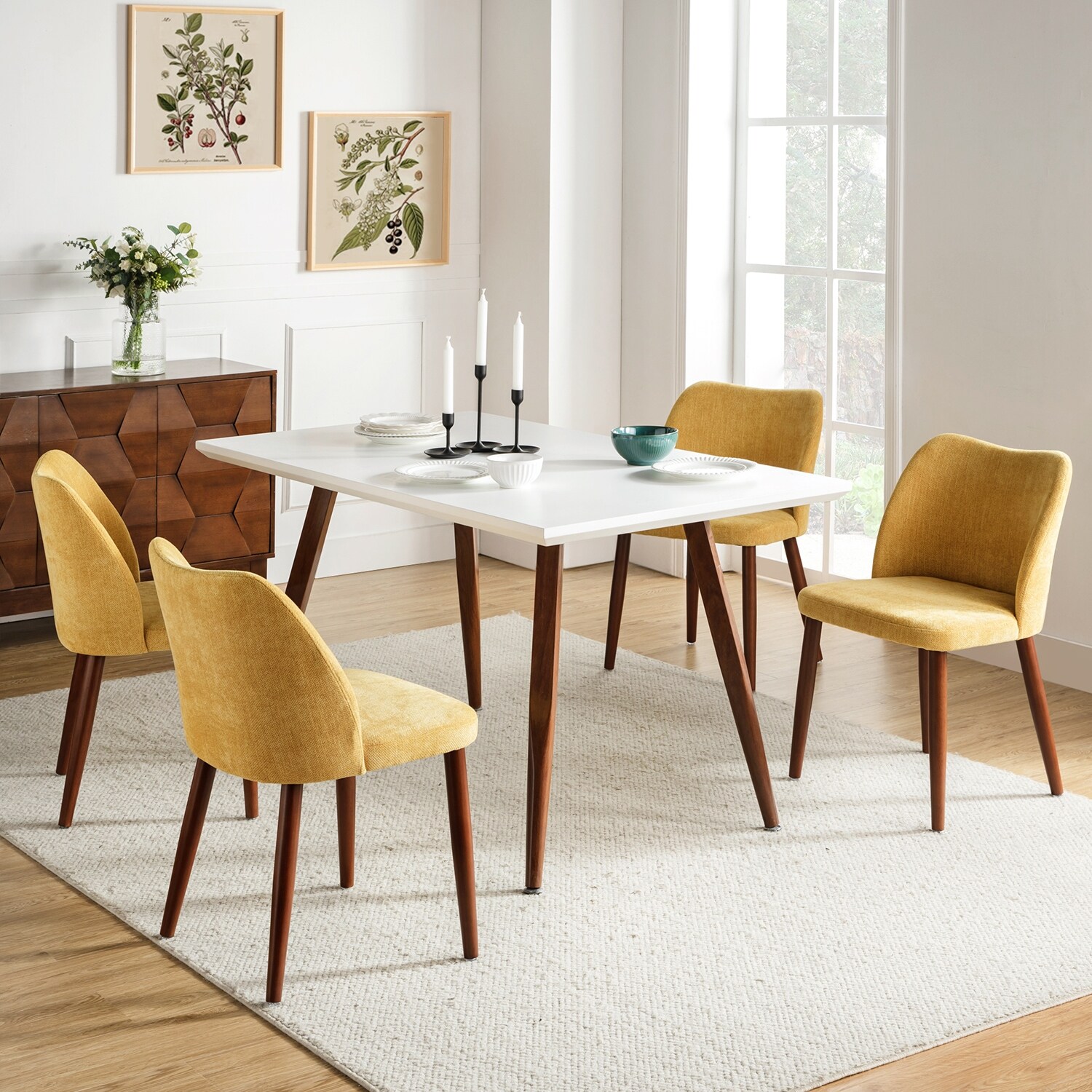 Melisa Solid Wood Dining Chair Set of 4 by HULALA HOME