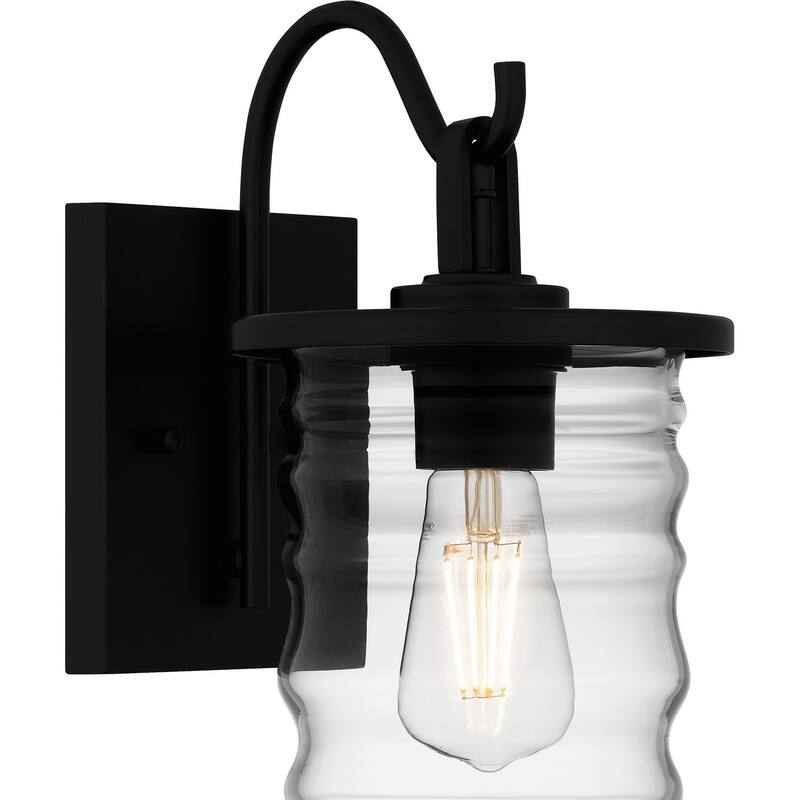 Matte Black One Light Outdoor Wall Mount from the Noland Collection