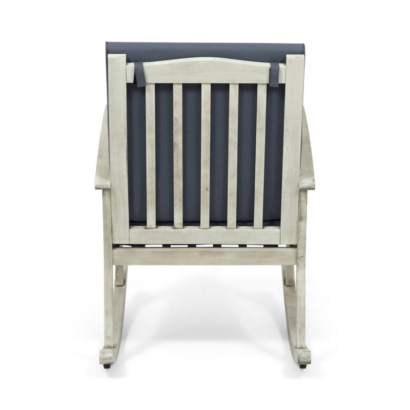 CASA ACACIA ROCKING CHAIR with Durable Wooden Frame, Perfect for Indoor and Outdoor