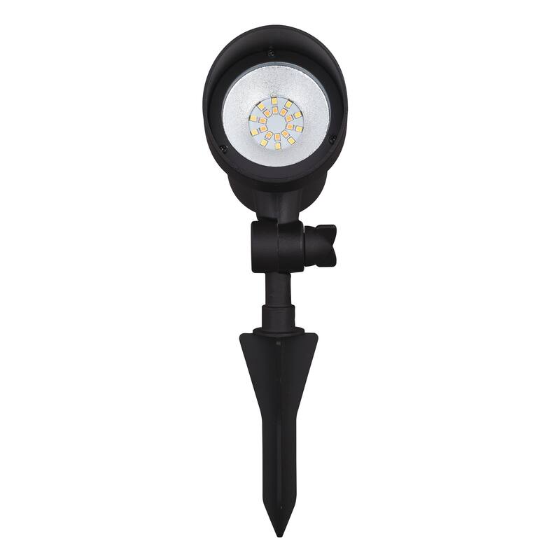 Low-Voltage Aluminum Black Outdoor Landscape Path Flood Light LED Clear Glass - 3.25-in W x 7.25-in H x 6.5-in D