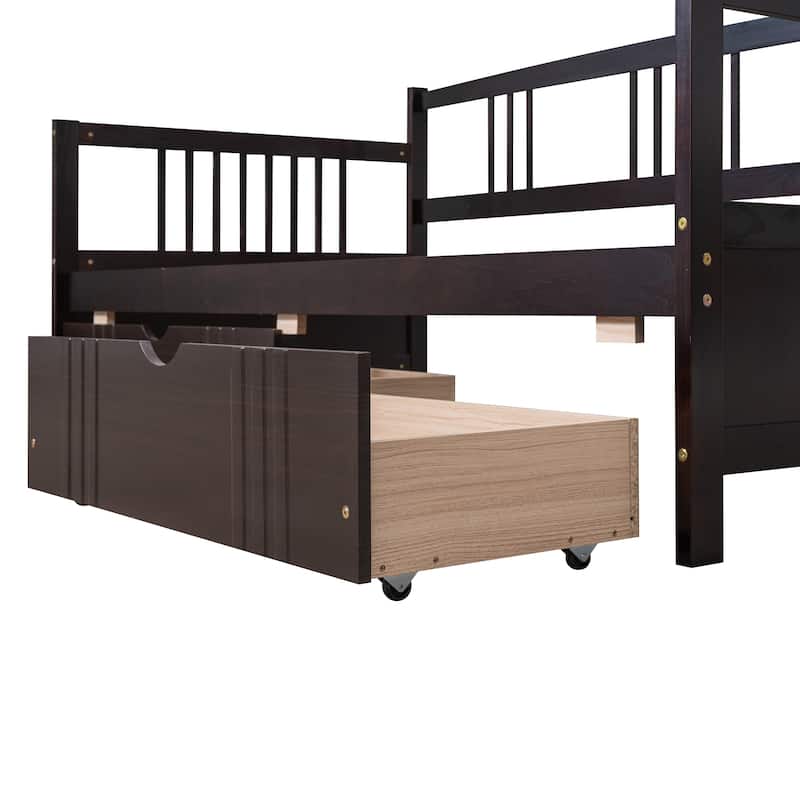 Daybed Wood Bed with Two Drawers