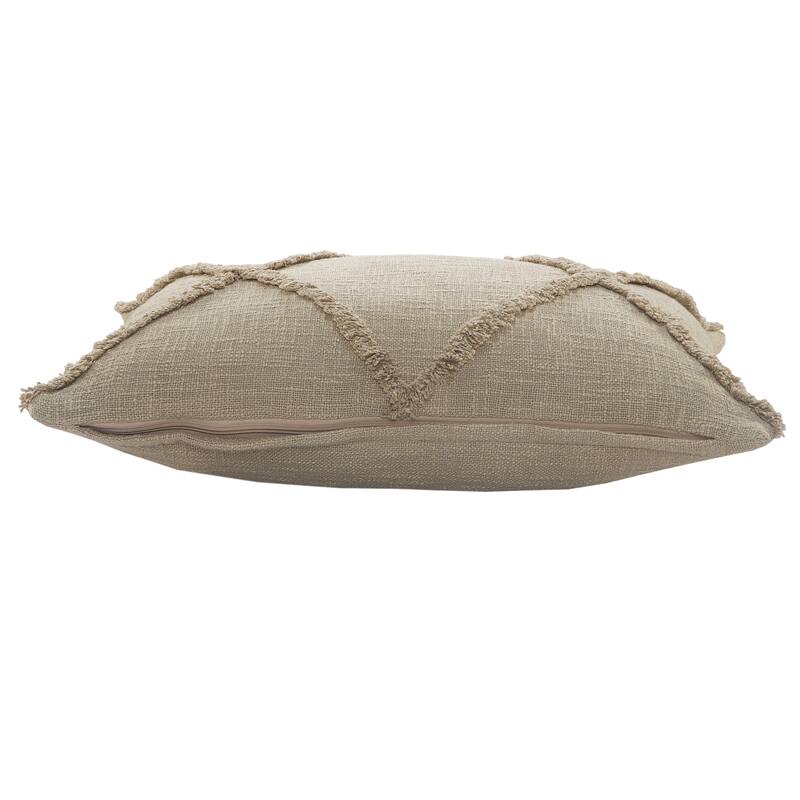 Boho Distressed Diamond Cotton Throw Pillow