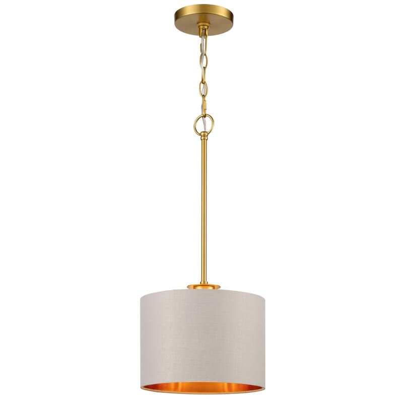 Modern Chandelier Dining Room Pendant Light Fixture Drum Fabric Shade
