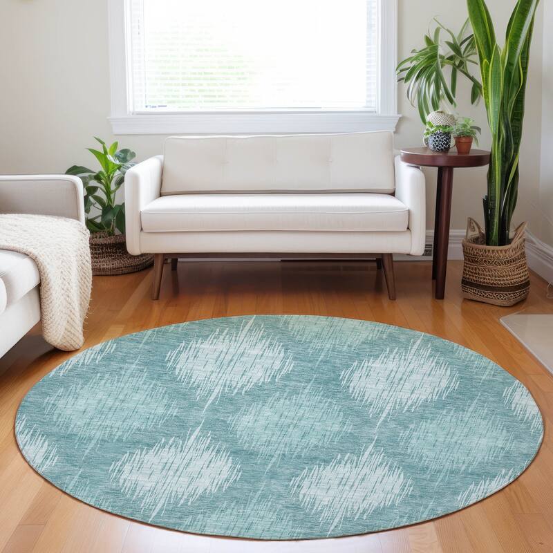 Machine Washable Indoor/ Outdoor Chantille Contemporary Geo Rug