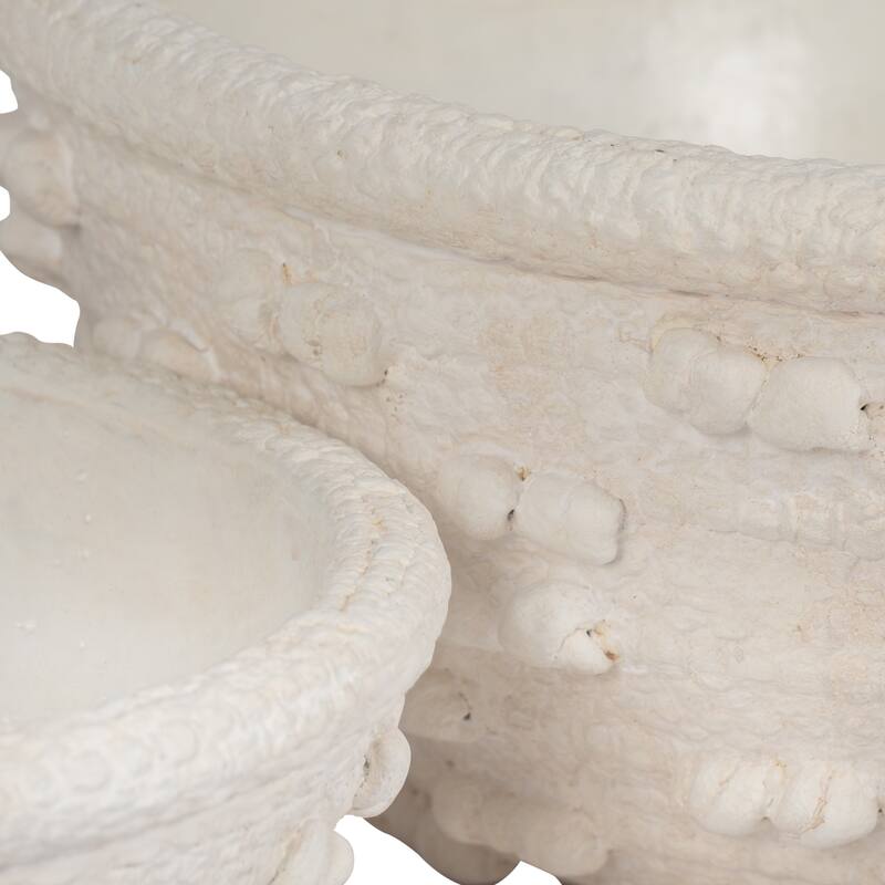 Terracotta Decorative Bowl with Tapered Shape-Set of 2, 12", 8", Black