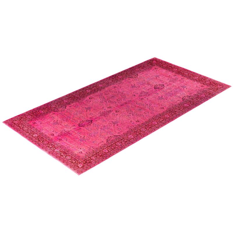Overdyed One-of-a-Kind Hand-Knotted Area Rug - Pink - 8' 1" x 15' 8"