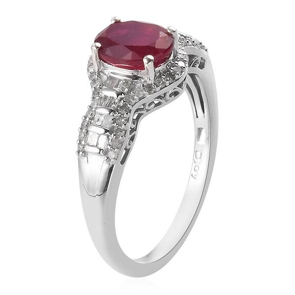 Sterling Silver Ring with Healing Properties Size 5.5 AA413 The Silver Plaza Garnet Ring Statement Ruby Ring Pearls Ring