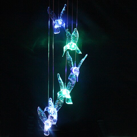 LED Hummingbird Wind Chimes With Built in Battery