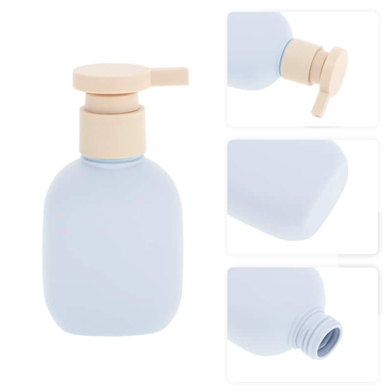 Pressure Pump Flat Soap Dispenser for Bathroom 1 Pc - Blue