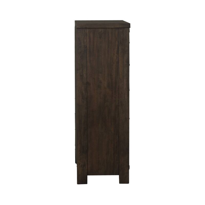 Thornwood Hills Rock Beaten Gray with Saw Cuts 5 Drawer Chest