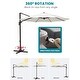 preview thumbnail 20 of 28, 10 ft. Round 360-Degree rotation Cantilever Patio Umbrella