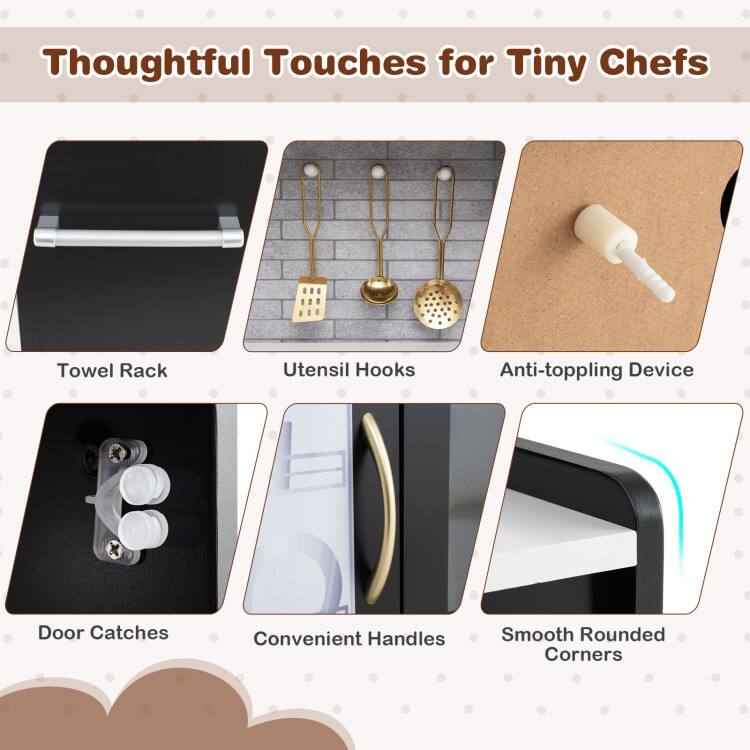 Toddler Pretend Play Kitchen for Boys and Girls 3-6 Years Old