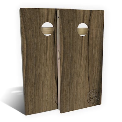 Peruvian Walnut Outdoor Cornhole Board Set