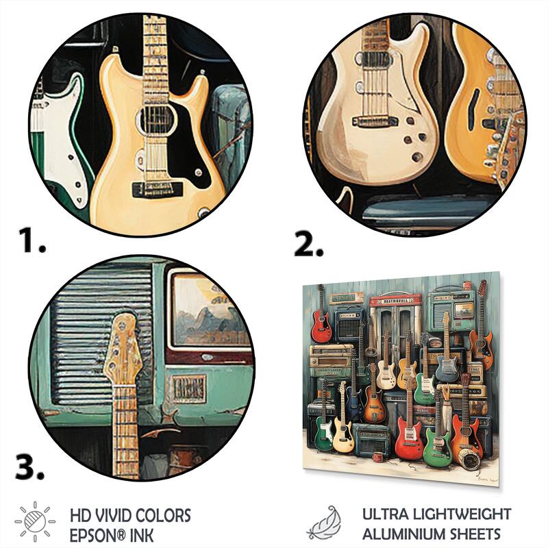 Designart "Grey Rural Melodies Jukebox Jamboree" Jukeboxes Metal Wall Art - Grey Metal Wall Décor Modern Metal Art Work