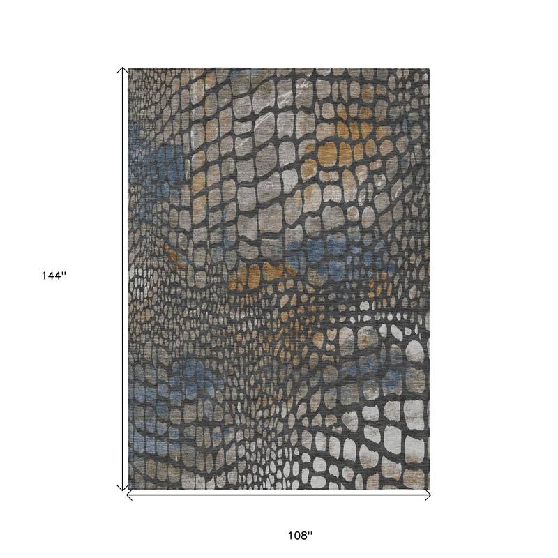 HomeRoots Abstract Transitional Rectangle Outdoor Rug