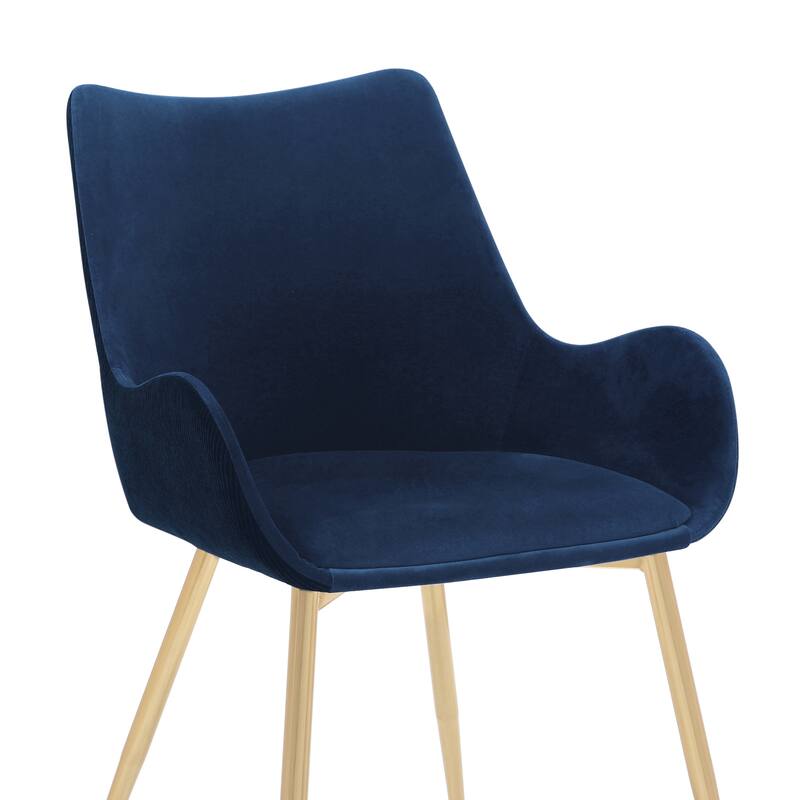 Avery Upholstered Dining Chair with Gold Legs