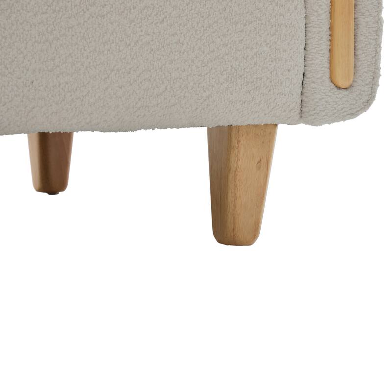 Christopher Knight Home - Soft Upholstered 78.7" 3-Seater Sofa with Rubberwood Legs