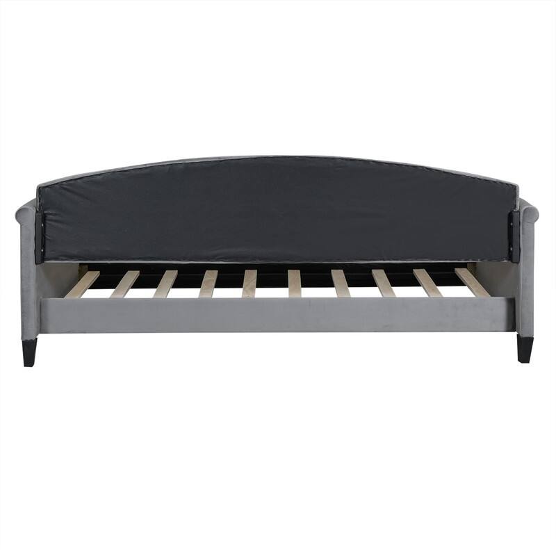 Modern Luxury Tufted Twin Size Velvet Upholstered Daybed with Button