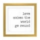 preview thumbnail 14 of 18, iCanvas "Love Makes The World Go Round" by Jaxn Blvd. Gold - 16x16x1