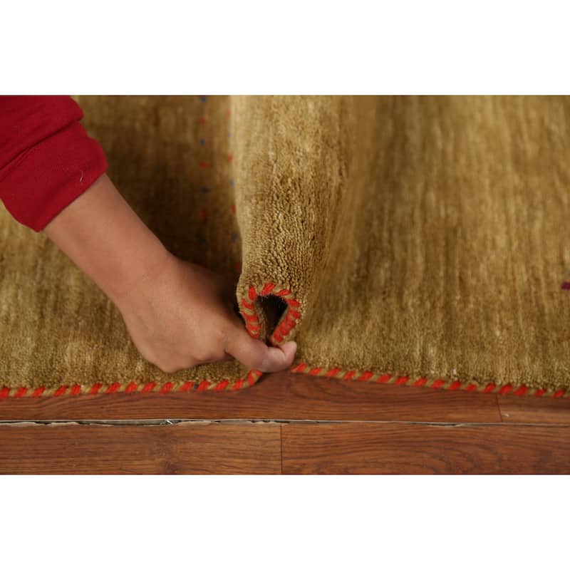 Animals Tribal Gabbeh Indian Accent Rug Handmade Modern Wool Carpet - 3'0"x 5'3"