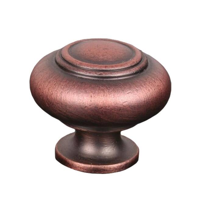 RK International 1-1/4 Inch Mushroom Cabinet Knob - Distressed Copper