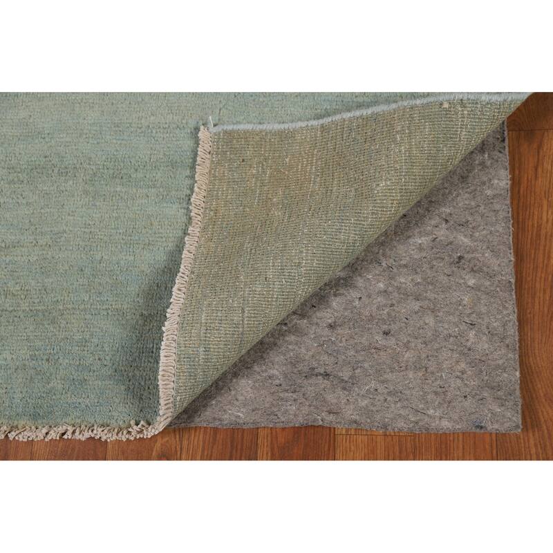 Green Gabbeh Modern Rug Hand-Knotted Wool Carpet - 2'6" x 4'0"