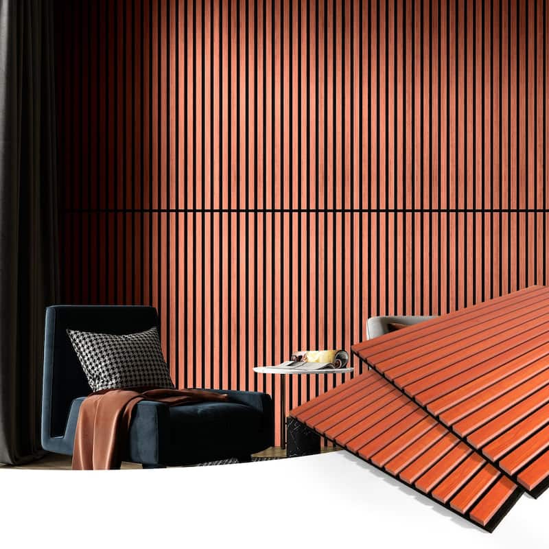 Art3d 23.6in x 47.2in Acoustic Wall Cladding Siding Board,Slat Wall Panels,4pcs