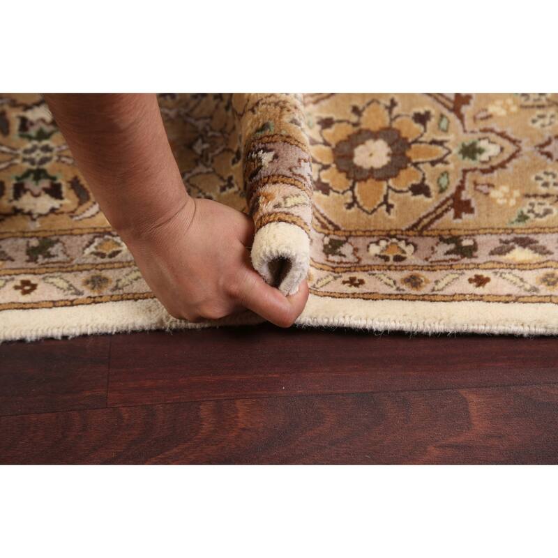 Floral Tabriz Oriental Wool Area Rug Hand-knotted Vegetable Dye Carpet - 6'0" x 9'2"