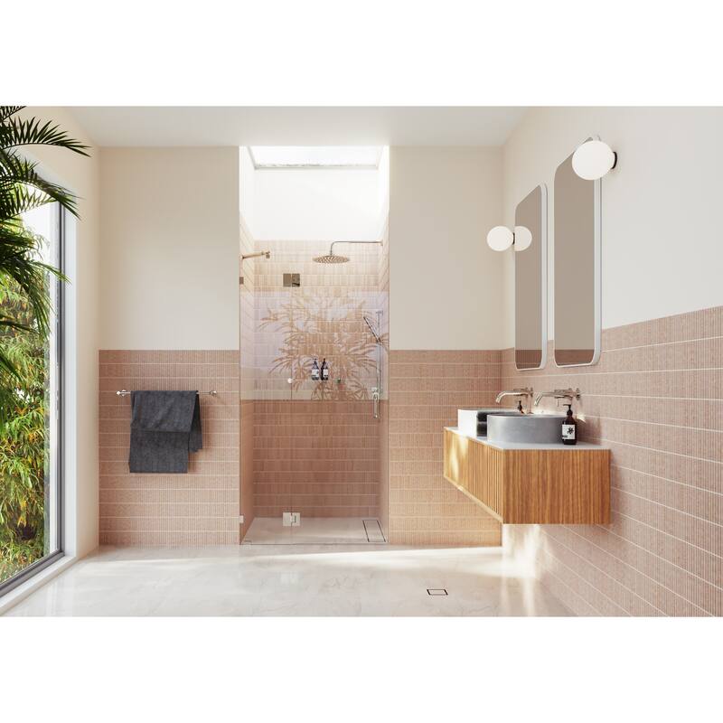 Glass Warehouse 78" x 41.75" Frameless Shower Door - Glass Hinge
