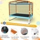preview thumbnail 11 of 10, 6 Feet Rectangle Trampoline with Swing Horizontal Bar and Safety Net-Orange
