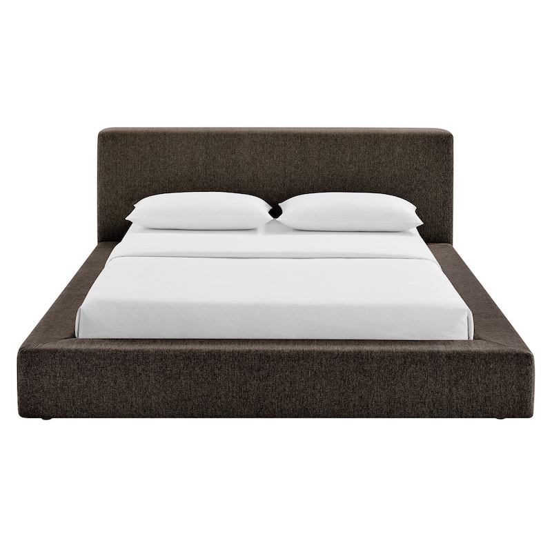 Luma Chenille Upholstered Platform Bed Frame