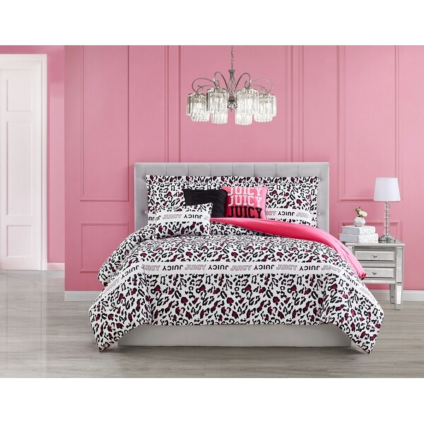 Juicy Couture Hyper Leopard 6-Piece Reversible Set, Full/Queen. Opens flyout.